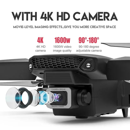 2026 E88Pro RC Drone 4K Professinal With 2 Battery 1080P Wide Angle HD Camera Foldable Helicopter WIFI FPV Height Hold Gift Toy