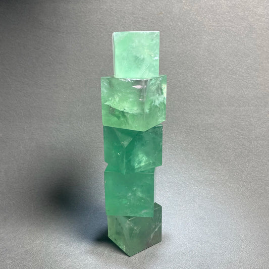 Green Fluorite Cube Quartz Crystal Natural Stone Polished Healing Reiki Gemstone Assorted Sizes for Home Decor & Gift