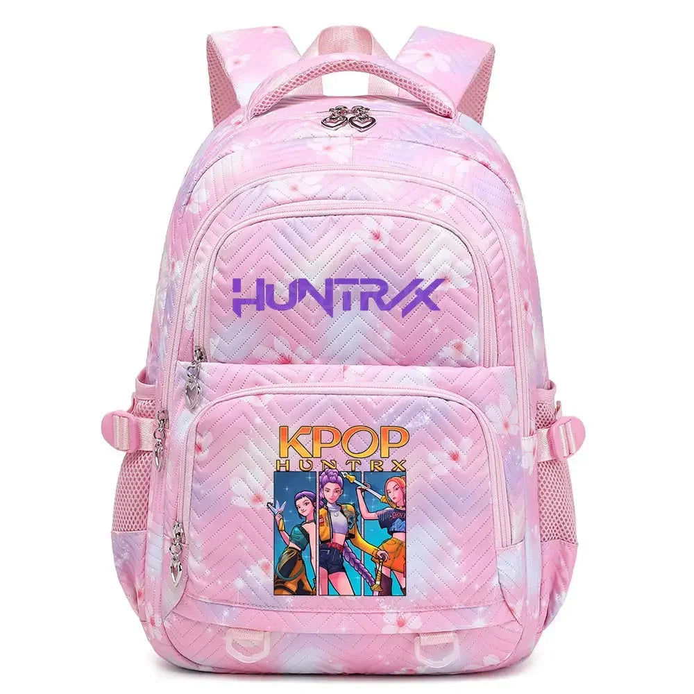 6-12 Kids Backpack Rumini Miraa Zoeyy HUNTR/rX 2026 Print Cartoon School Bag Large Capacity Student Travel Backpacks