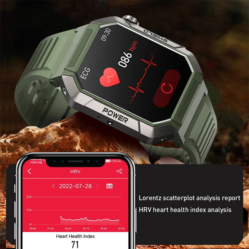 2026 Health Smart Watch ECG+PPG Heart Rate Blood Oxygen blood Pressure Monitoring IP68 Bluetooth Call GPS Trajectory Smartwatch