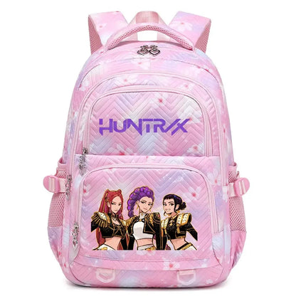 6-12 Kids Backpack Rumini Miraa Zoeyy HUNTR/rX 2026 Print Cartoon School Bag Large Capacity Student Travel Backpacks