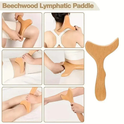 Wooden Body Massager - Gua Sha Scraping & Muscle Relaxation Tool for Pain Relief & Sculpting Health Massage Tool Spa