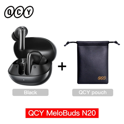 QCY Melobuds N20 BH25HT20A Wireless Bluetooth 6.0 Earphone -50dB Adaptive ANC 13mm Drivers Headsets 6 Mics HD Calls Earbud 40Hrs