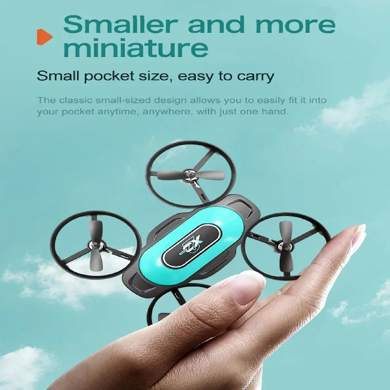 The Mini drone XD2 features four-circle air pressure protection and a 360° rotation-controlled fixed-height quadcopter.