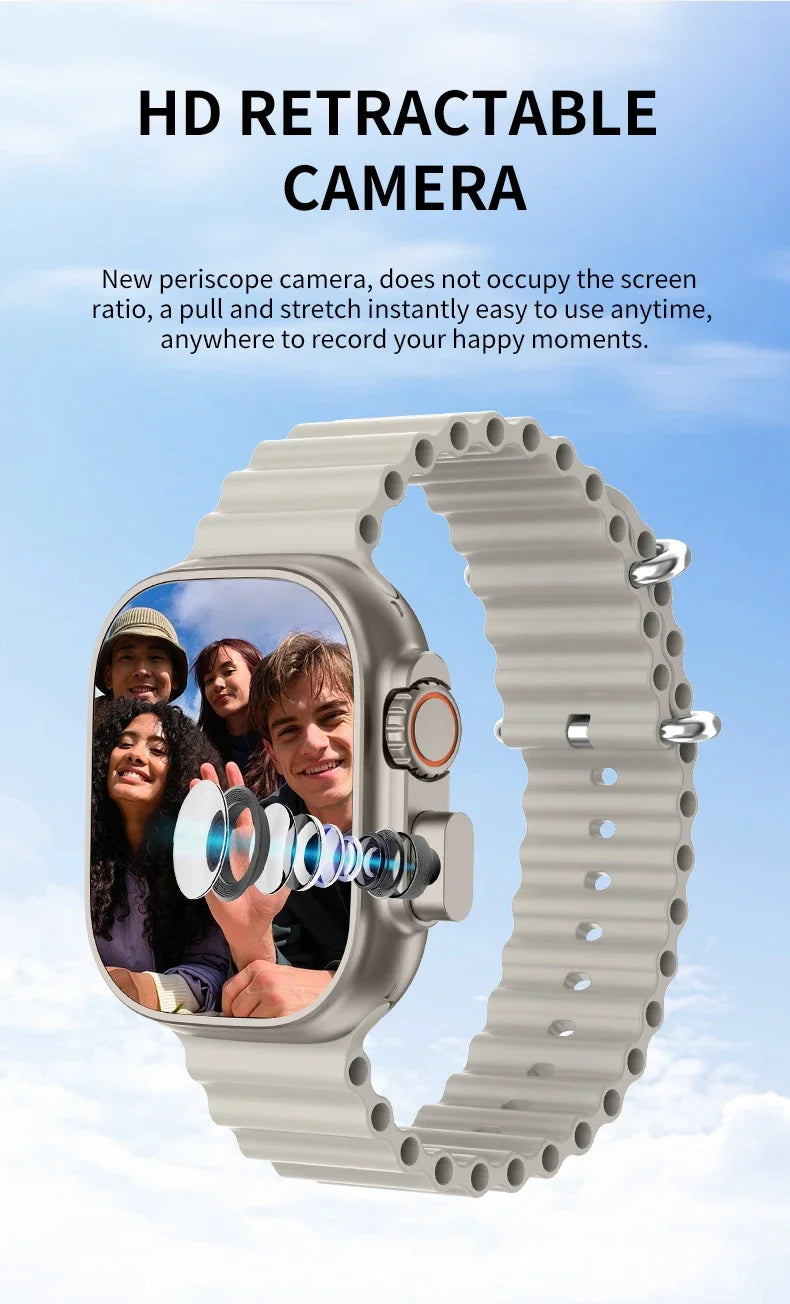 2025 BW9 Smartwatch offers SIM Card Bluetooth Calling a spacious 201-inch Screen Telescopic Camera Full Network Coverage