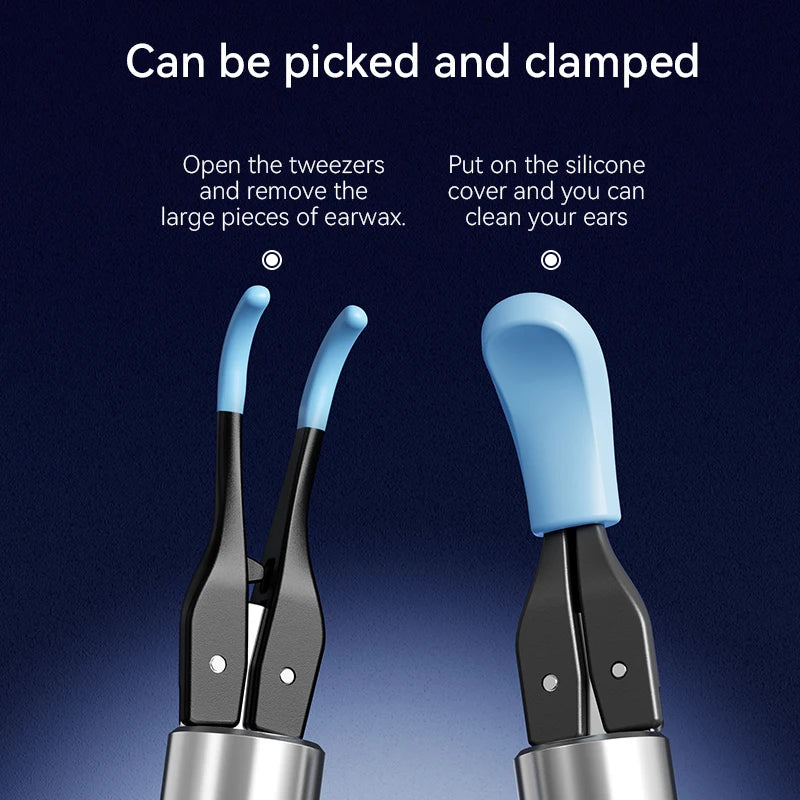 Smart Ear Cleaner with Camera, Ear Stick, USB-C Charging, Earwax Removal Tool,  6 LED Lights, Ear Scoop with Tweezers