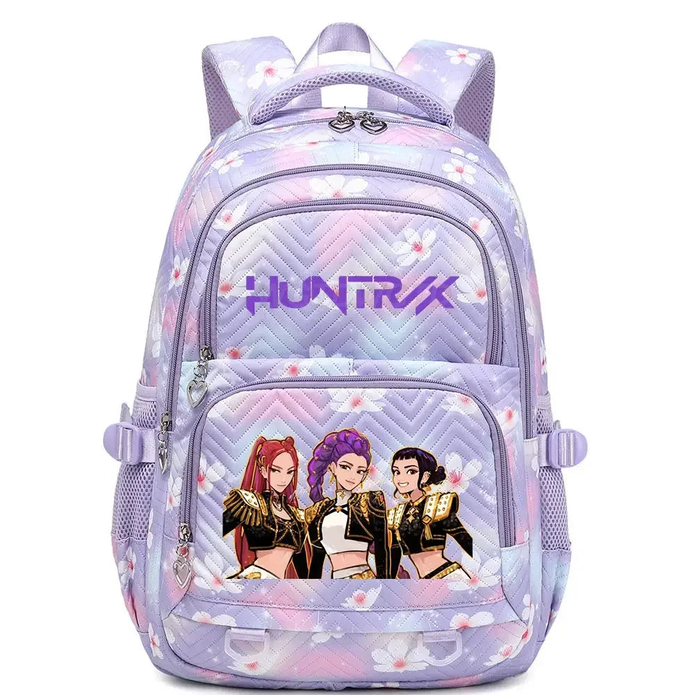 6-12 Kids Backpack Rumini Miraa Zoeyy HUNTR/rX 2026 Print Cartoon School Bag Large Capacity Student Travel Backpacks