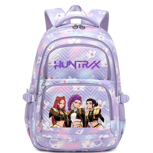 6-12 Kids Backpack Rumini Miraa Zoeyy HUNTR/rX 2026 Print Cartoon School Bag Large Capacity Student Travel Backpacks