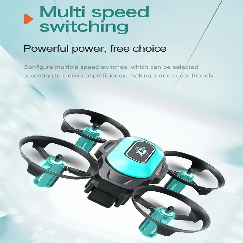 The Mini drone XD2 features four-circle air pressure protection and a 360° rotation-controlled fixed-height quadcopter.
