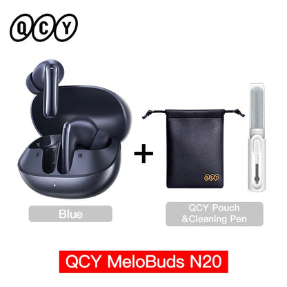 QCY Melobuds N20 BH25HT20A Wireless Bluetooth 6.0 Earphone -50dB Adaptive ANC 13mm Drivers Headsets 6 Mics HD Calls Earbud 40Hrs