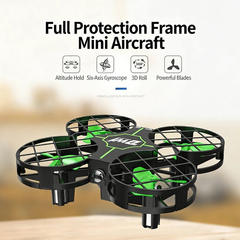 DWi Flying Mini Remote Control Aircraft Rechargeable Four-axis Rotation Remote Control Drone 360° Rotation with Light